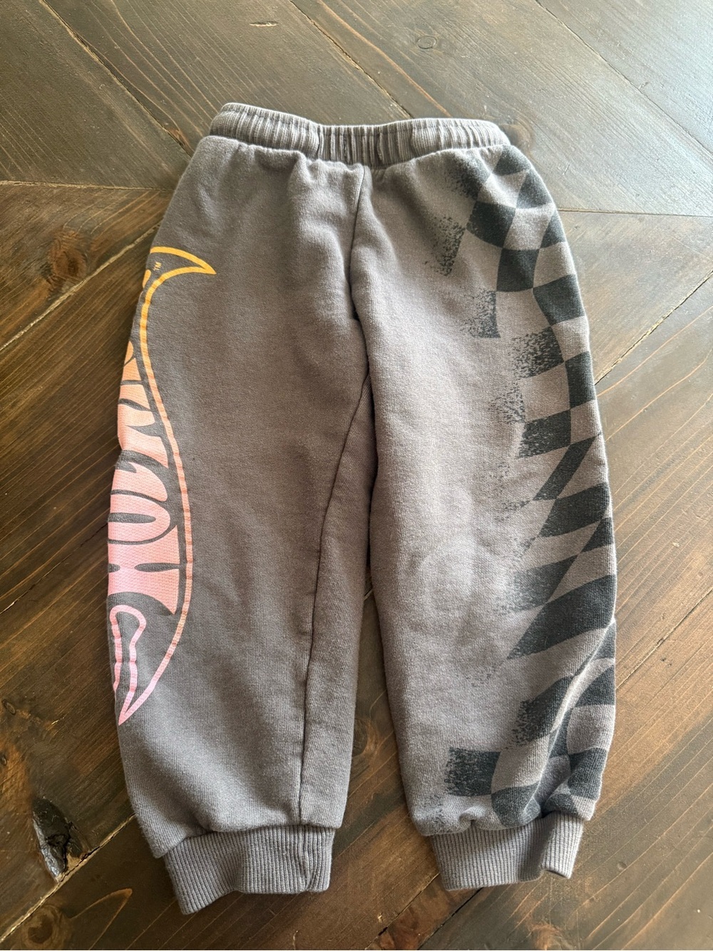 Zara Hot Wheels Checkered Joggers Size 6 (fit like 3/4)